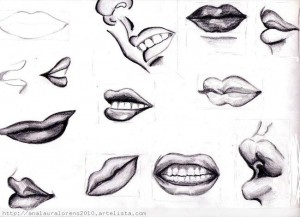 dibujos a lapiz de labios (3)