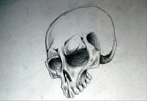 Dibujos a lápiz con calaveras (6)