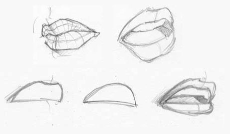 15 imágenes de dibujos a lápiz de boca de mujer | Dibujos a lapiz