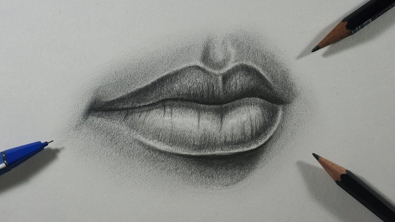 Paso a paso para dibujar una boca realista | Dibujos a lapiz